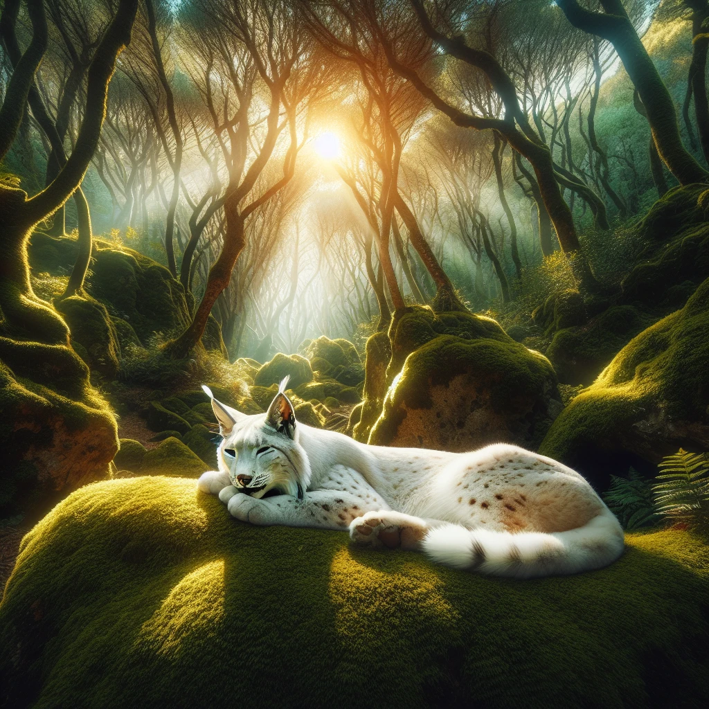 lynx ibérique blanc