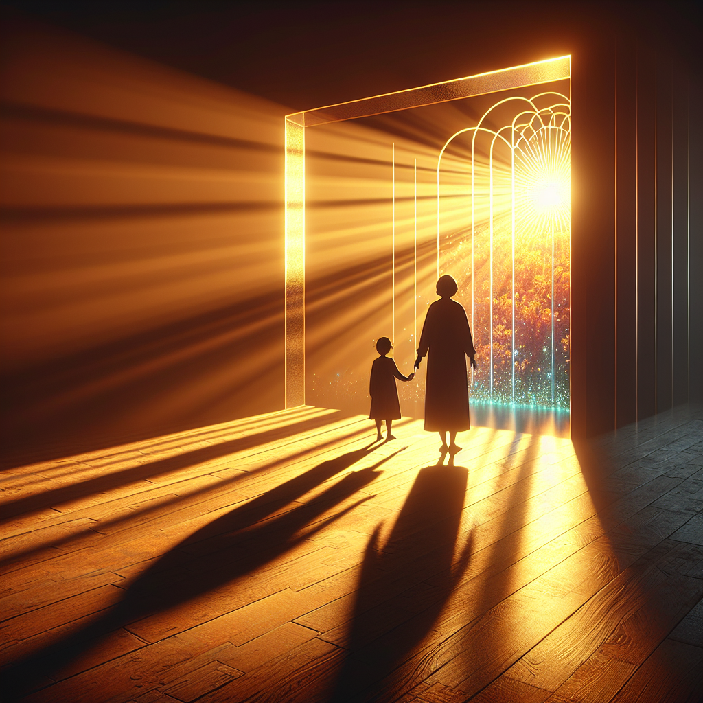 femme face fille fenetre